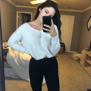 Cream fashion nova sweater. Medium. Used